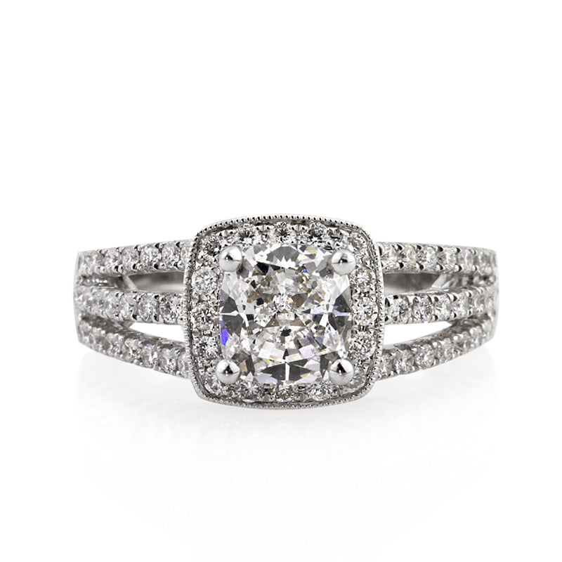 2.43ct Cushion Cut Diamond Engagement Ring