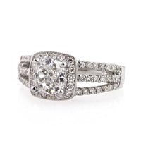 2.43ct Cushion Cut Diamond Engagement Ring