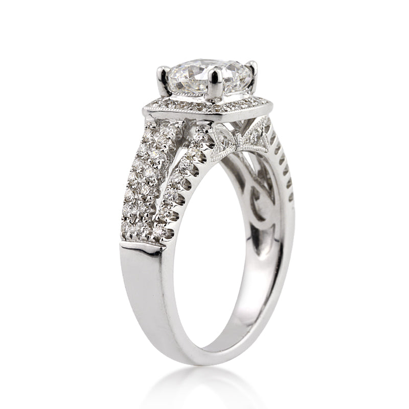 2.43ct Cushion Cut Diamond Engagement Ring