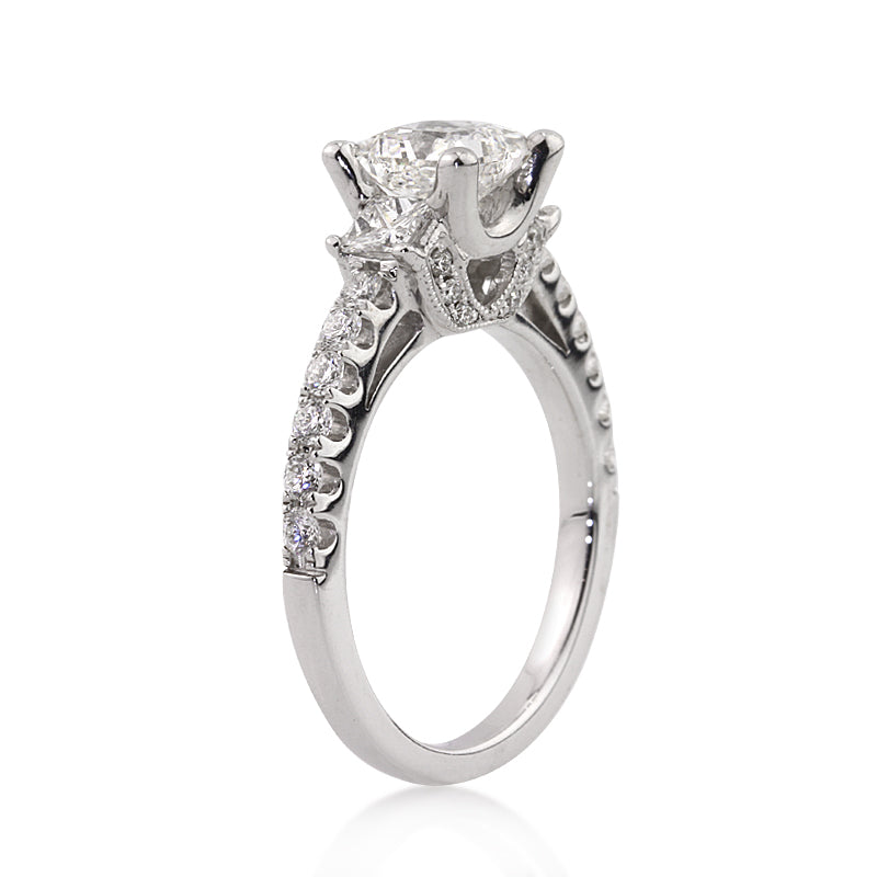 2.08ct Princess Cut Diamond Engagement Ring