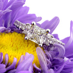2.08ct Princess Cut Diamond Engagement Ring