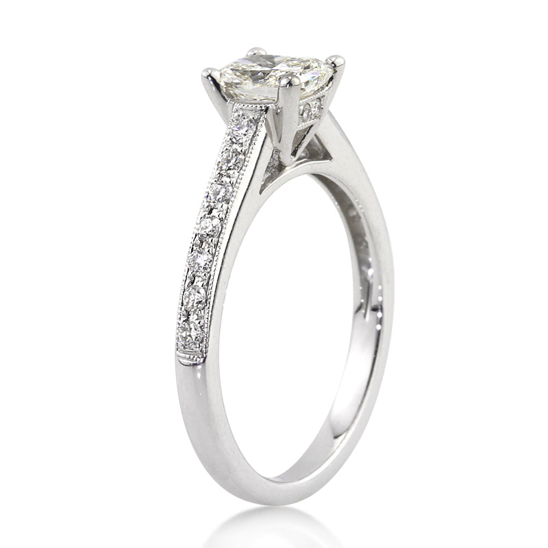 1.03ct Cushion Cut Diamond Engagement Ring
