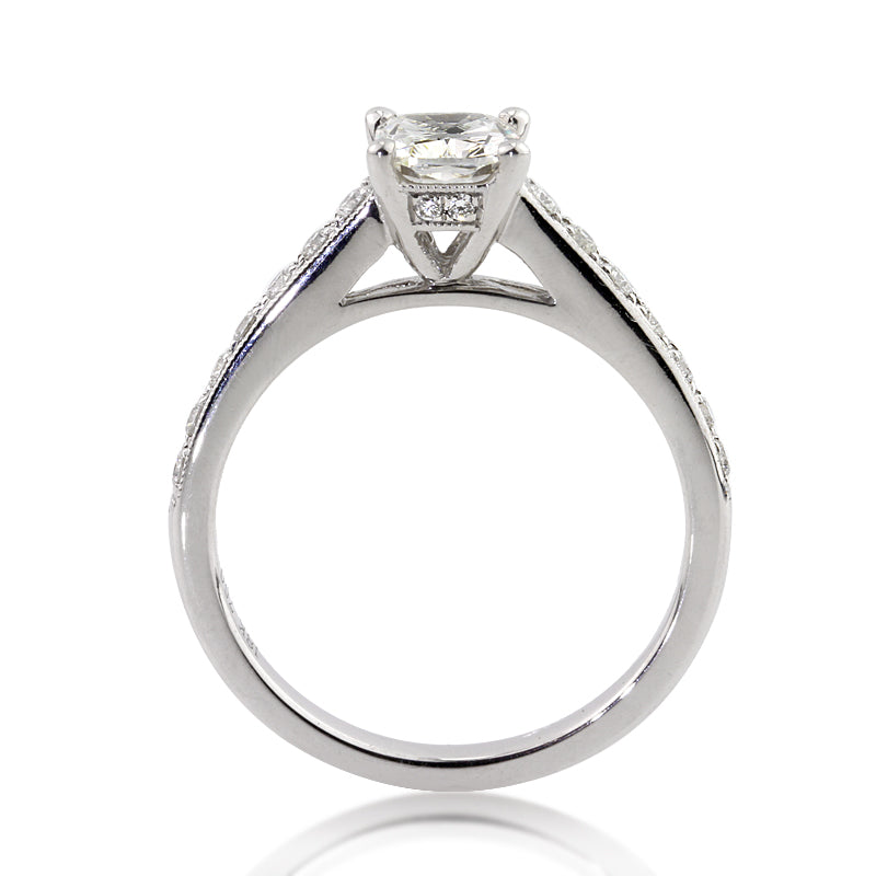 1.03ct Cushion Cut Diamond Engagement Ring