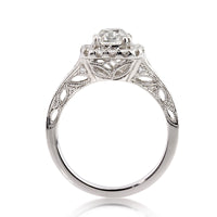 1.86ct Antique Cushion Brilliant Diamond Engagement Ring