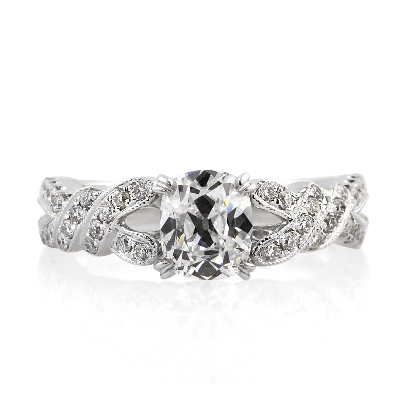 1.91ct Antique Cushion Brilliant Diamond Engagement Ring