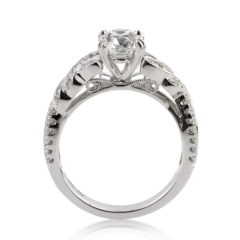 1.91ct Antique Cushion Brilliant Diamond Engagement Ring
