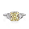 2.54ct Fancy Yellow Radiant Cut Diamond Engagement Ring