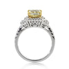 2.54ct Fancy Yellow Radiant Cut Diamond Engagement Ring
