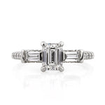1.96ct Emerald Cut Diamond Engagement Ring