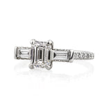 1.96ct Emerald Cut Diamond Engagement Ring