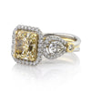5.97ct Fancy Light Yellow Radiant Cut Diamond Engagement Ring