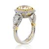 5.97ct Fancy Light Yellow Radiant Cut Diamond Engagement Ring