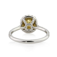 1.90ct Fancy Yellow Cushion Cut Diamond Engagement Ring