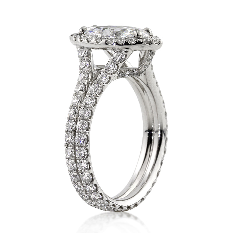 3.31ct Marquise Cut Diamond Engagement Ring