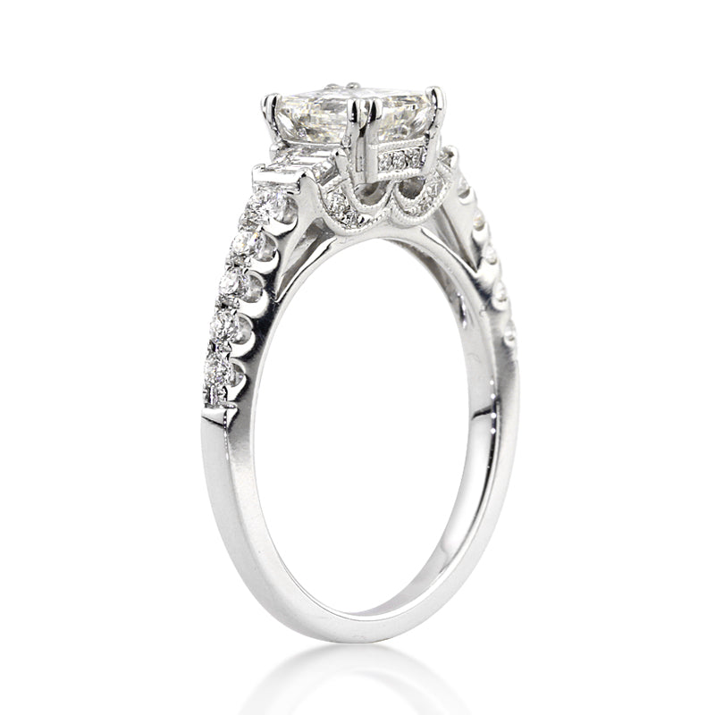 1.73ct Princess Cut Diamond Engagement Ring