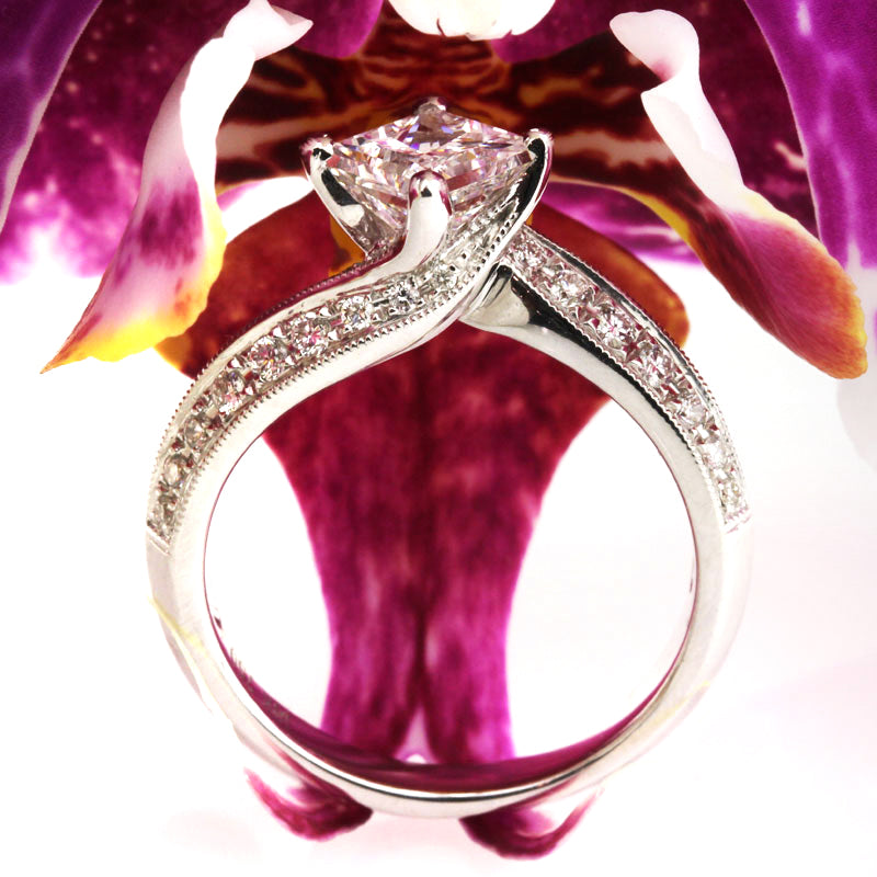 1.71ct Princess Cut Diamond Engagement Ring