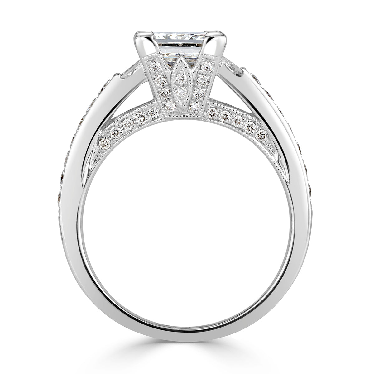 2.72ct Princess Cut Diamond Engagement Ring