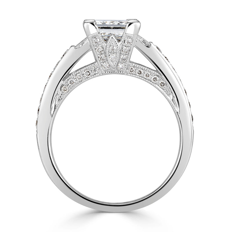 2.72ct Princess Cut Diamond Engagement Ring