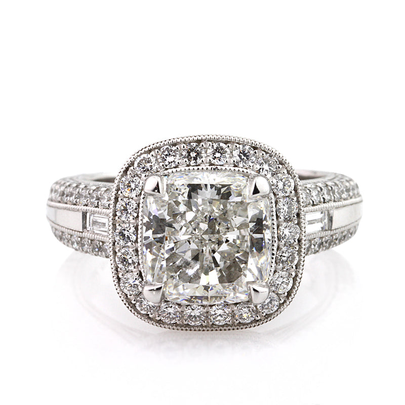 6.13ct Cushion Cut Diamond Engagement Ring