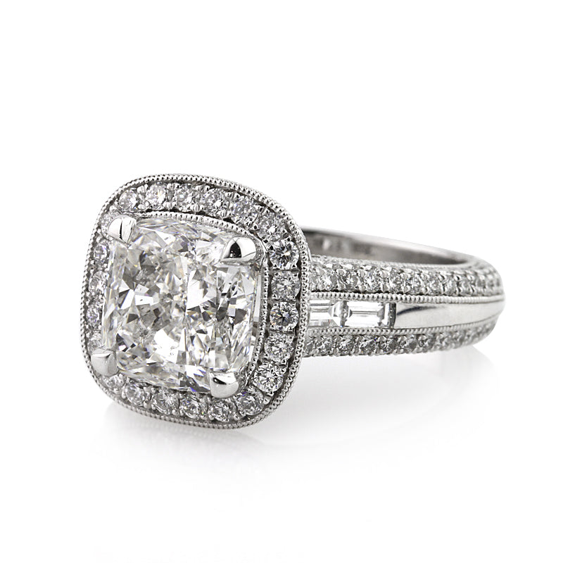 6.13ct Cushion Cut Diamond Engagement Ring