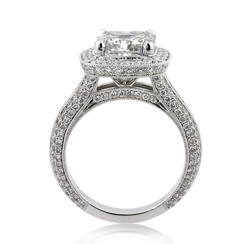 6.13ct Cushion Cut Diamond Engagement Ring