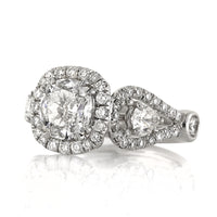 3.05ct Cushion Cut Diamond Engagement Ring