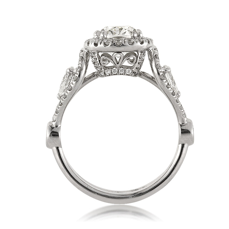 3.05ct Cushion Cut Diamond Engagement Ring
