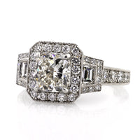 3.01ct Cushion Cut Diamond Engagement Ring