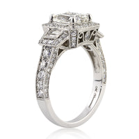 3.01ct Cushion Cut Diamond Engagement Ring