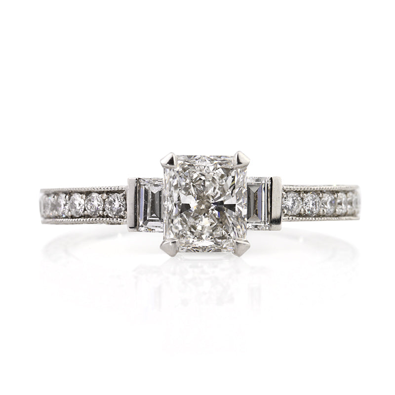 2.17ct Radiant Cut Diamond Engagement Ring