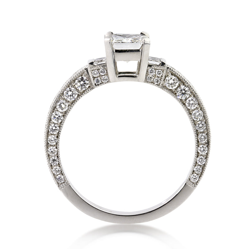 2.17ct Radiant Cut Diamond Engagement Ring