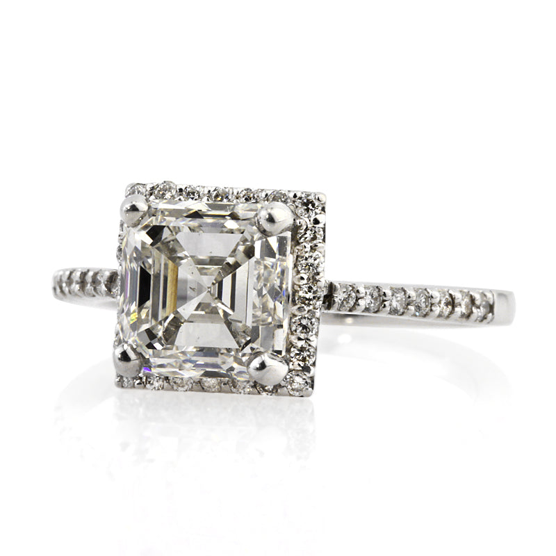 2.95ct Asscher Cut Diamond Engagement Ring