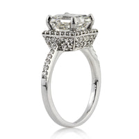 2.95ct Asscher Cut Diamond Engagement Ring