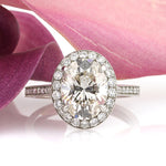 3.71ct Oval Cut Diamond Engagement Ring