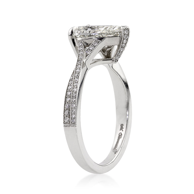 2.64ct Pear Shaped Diamond Engagement Ring