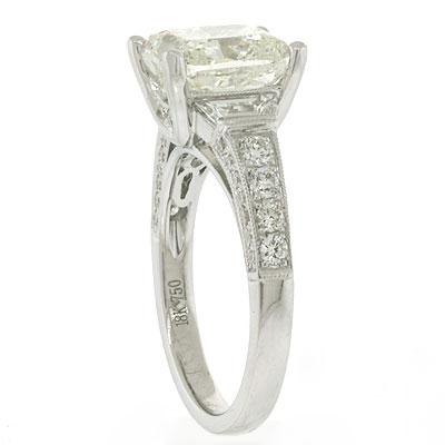 5.28ct Cushion Cut Diamond Engagement Ring