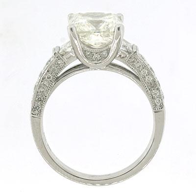 5.28ct Cushion Cut Diamond Engagement Ring