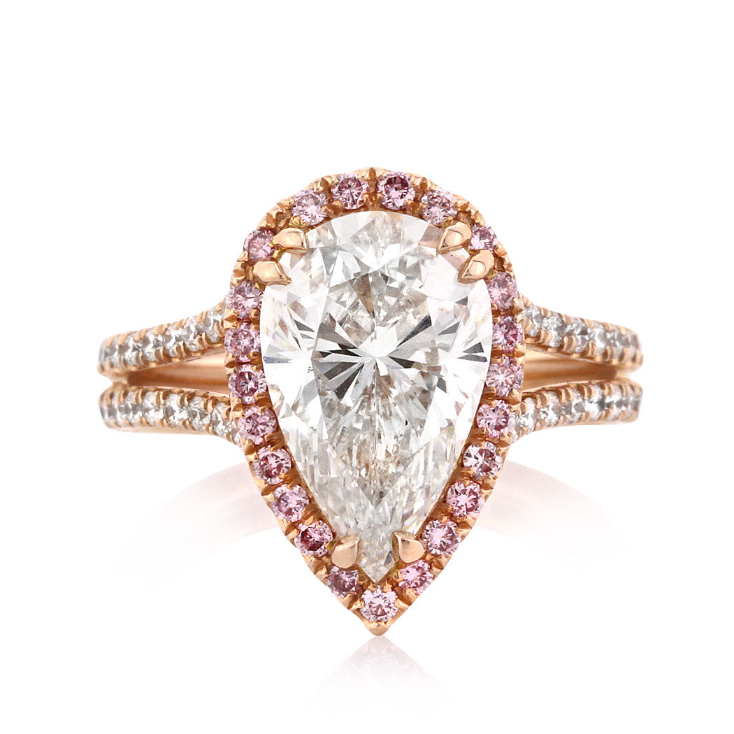 4.11 Pear Shaped Diamond Engagement Ring