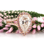 4.11 Pear Shaped Diamond Engagement Ring