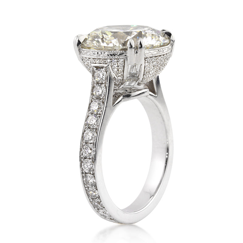 10.46ct Round Brilliant Cut Diamond Engagement Ring