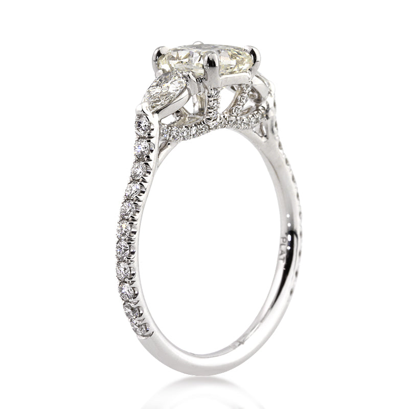 2.35ct Cushion Cut Diamond Engagement Ring