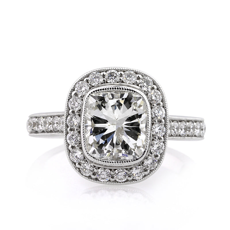 2.92ct Cushion Cut Diamond Engagement Ring