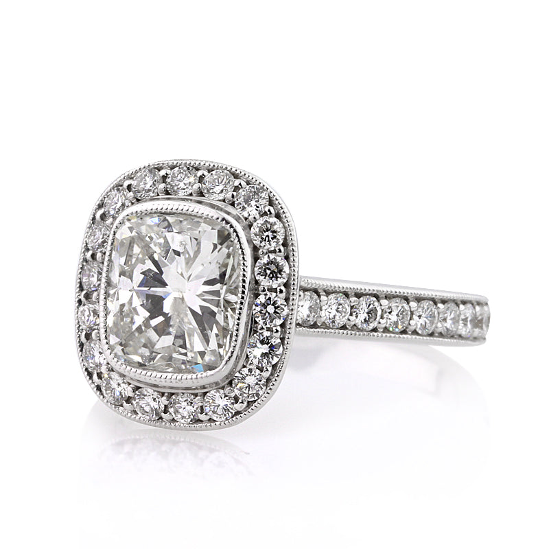 2.92ct Cushion Cut Diamond Engagement Ring