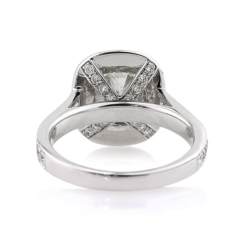 2.92ct Cushion Cut Diamond Engagement Ring