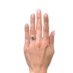 1.67ct Fancy Yellow Brown Cushion Cut Diamond Engagement Ring