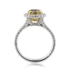 2.49ct Fancy Brown Green Yellow Round Brilliant Cut Diamond Engagement Ring