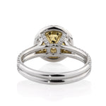 2.49ct Fancy Brown Green Yellow Round Brilliant Cut Diamond Engagement Ring