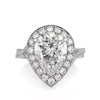 5.36ct Pear Shaped Diamond Engagement Ring
