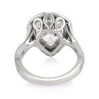 5.36ct Pear Shaped Diamond Engagement Ring
