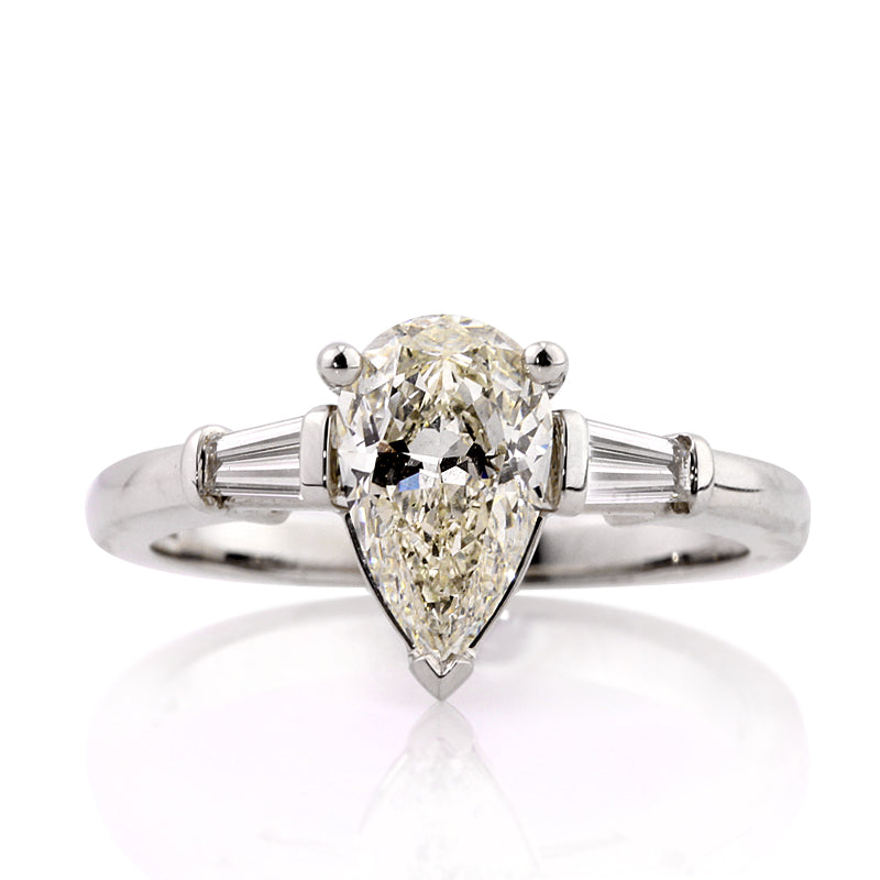 1.61ct Pear Shaped Diamond Engagement Ring